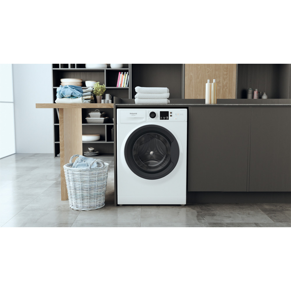 Hotpoint_Ariston Lave-linge Pose-libre NS 827 WB FR Blanc Lave-linge frontal A Lifestyle frontal