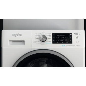 Whirlpool Perilica i sušilica Samostojeći FFWDD 107426 BSV EE Bijela Prednje punjenje Control panel