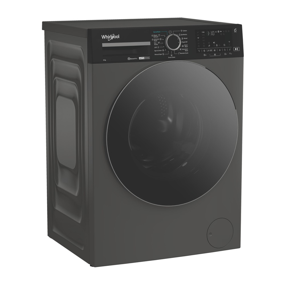 Whirlpool Perilica za rublje Samostojeći WPM 87G ADS EE Manhattan Grey Prednje punjenje A Perspective
