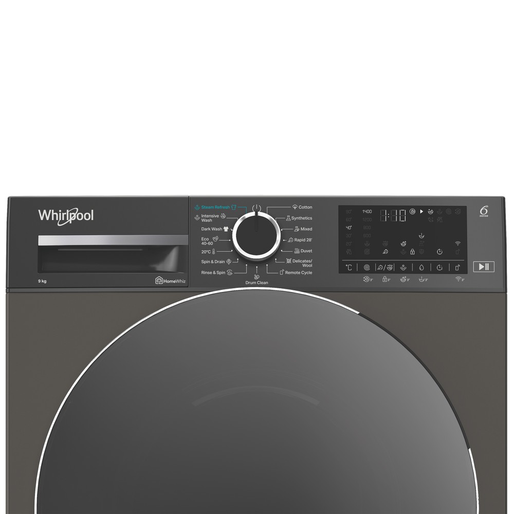 Whirlpool Maşină de spălat rufe Independent WAM 99GBC EE Manhattan Grey Încărcare frontală A Control panel