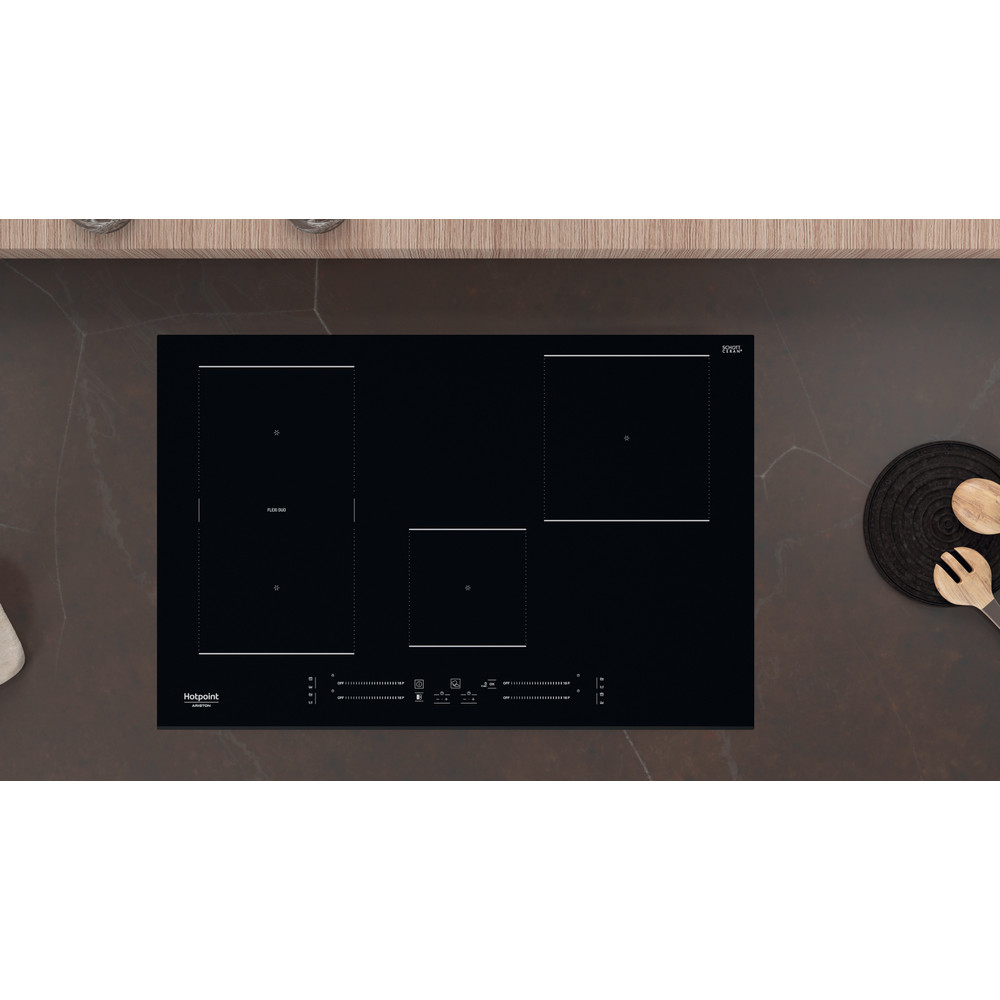 Hotpoint_Ariston Placa HS 3377C BF Preto Induction vitroceramic Lifestyle frontal