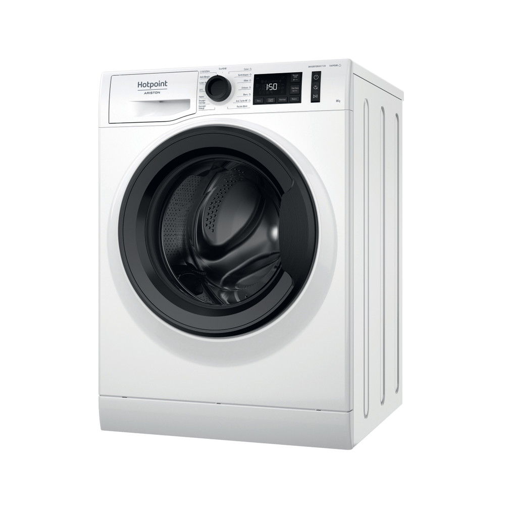 Hotpoint_Ariston Lave-linge Pose-libre CNM11 8448 WK FR Blanc Lave-linge frontal B Lifestyle perspective
