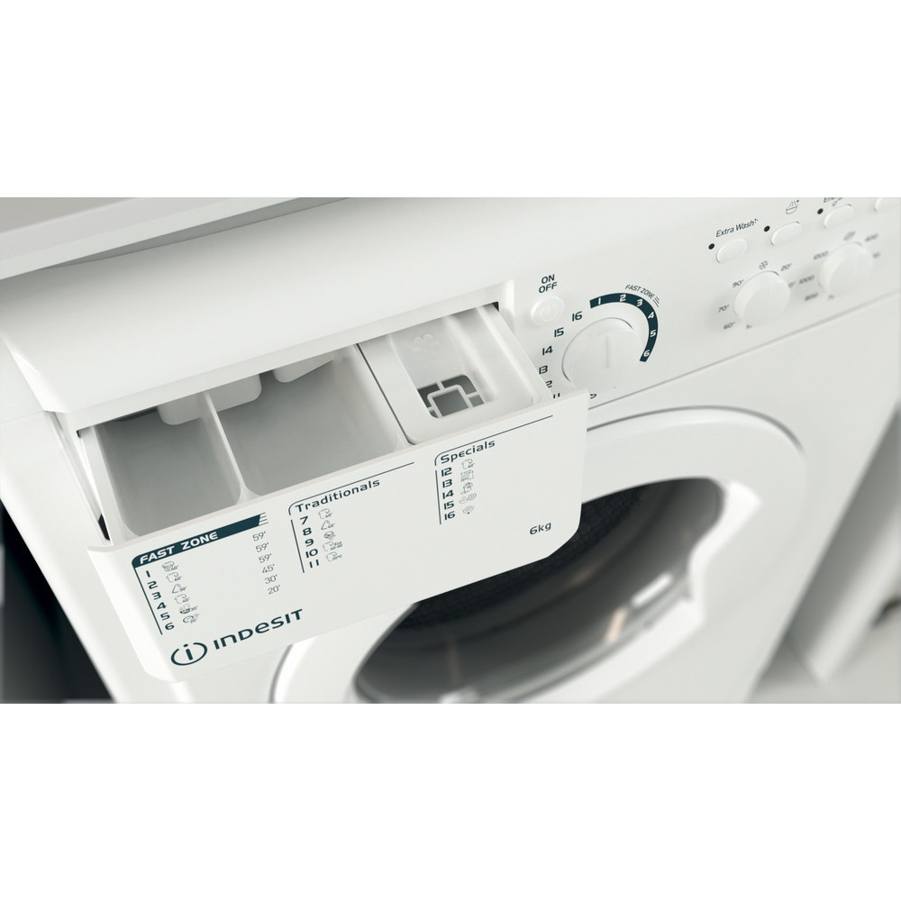 Indesit Perilica za rublje Samostojeći EWSC 61251 W EU N Bijela Prednje punjenje F Drawer