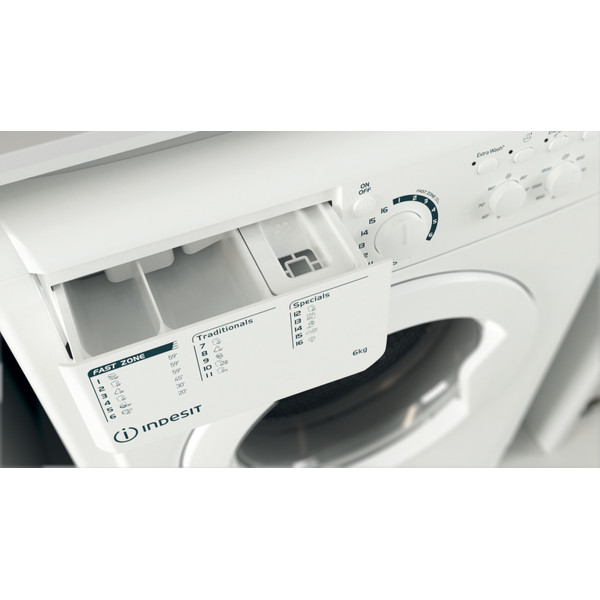 Indesit Perilica za rublje Samostojeći EWSC 61251 W EU N Bijela Prednje punjenje F Drawer