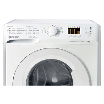 Indesit Перална машина Свободностоящи MTWSA 61294 W EE Бял Предно зареждане C Control panel