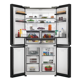 Whirlpool Amerikaanse koelkast Vrijstaand WHGF 6534 XK4E ARC 764 Manhattan Gray Lifestyle frontal open