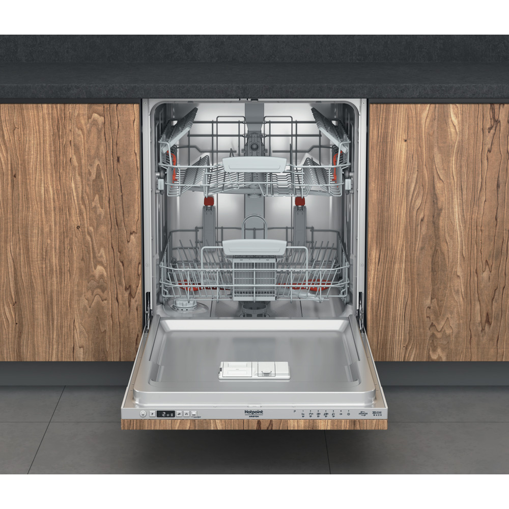 Hotpoint_Ariston Lave-vaisselle Encastrable HI 5030 W Encastrable D Frontal open