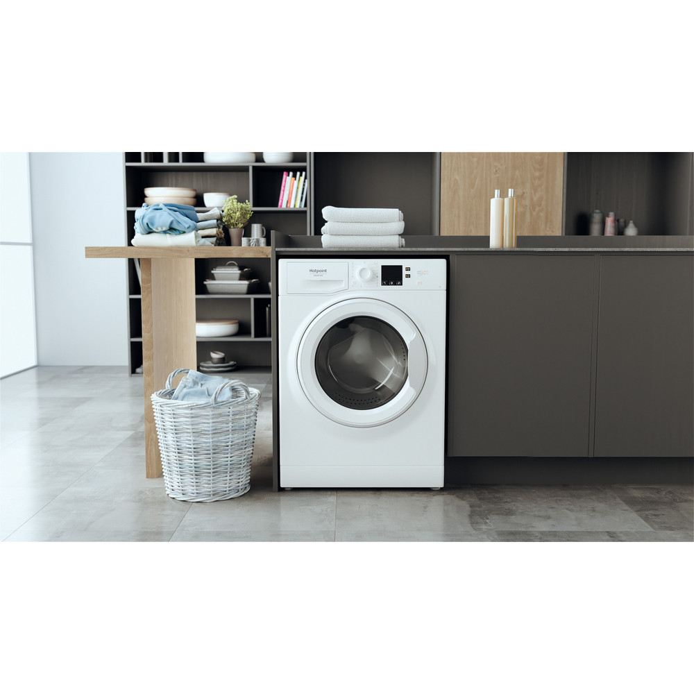 Hotpoint_Ariston Maşină de spălat rufe Neincorporabil NS702U W EU N Alb Încărcare frontală E Lifestyle frontal