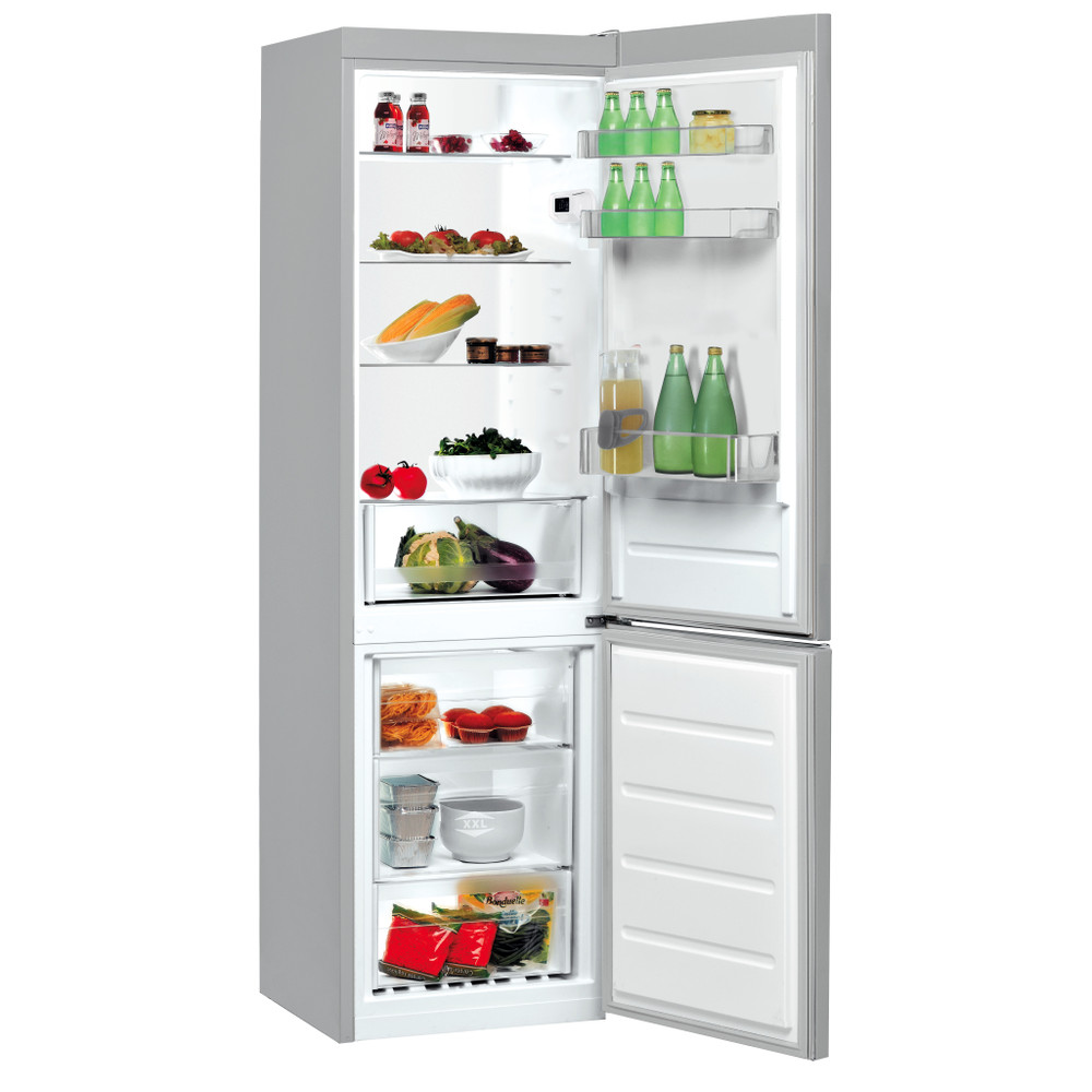 Indesit Kombinacija hladnjaka/zamrzivača Samostojeći LI8 S2E X Inox 2 doors Perspective open