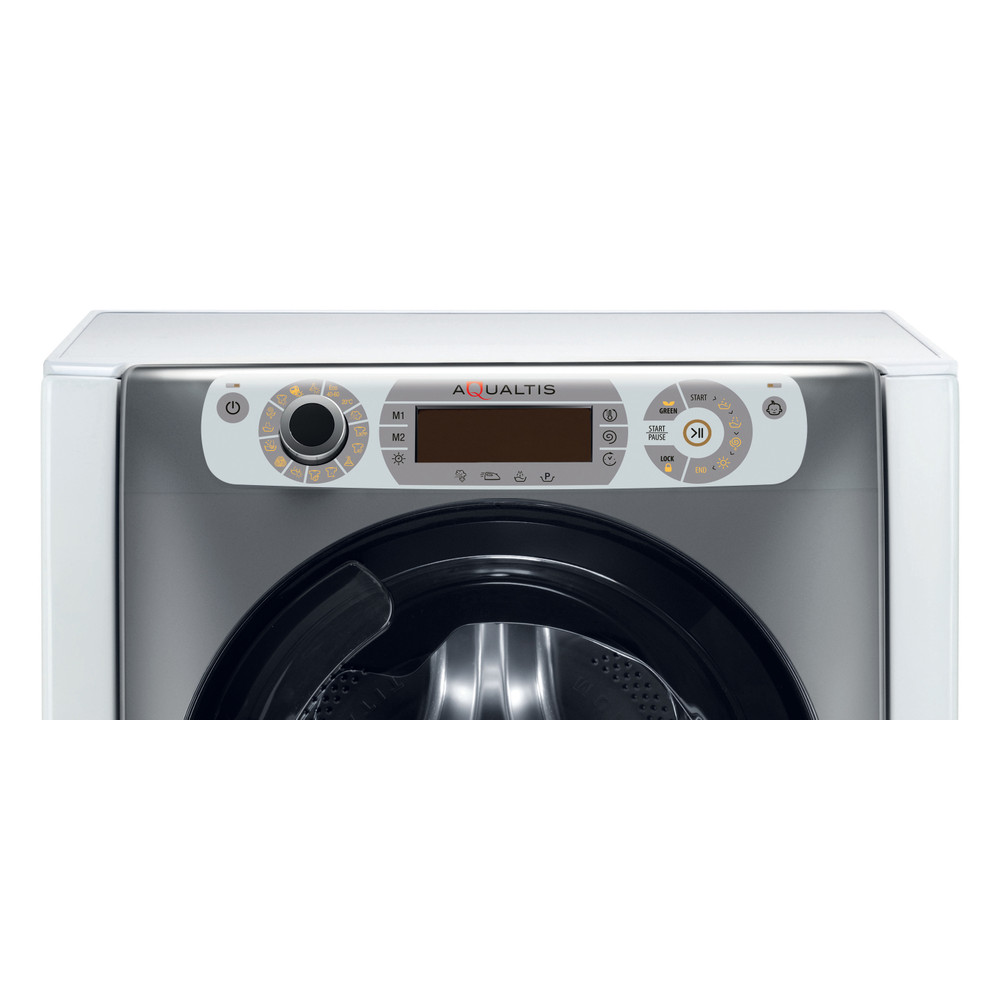 Hotpoint_Ariston Maşină de spălat rufe cu uscător Neincorporabil AQD1072D 697 EU/B N Alb Încărcare frontală Control panel