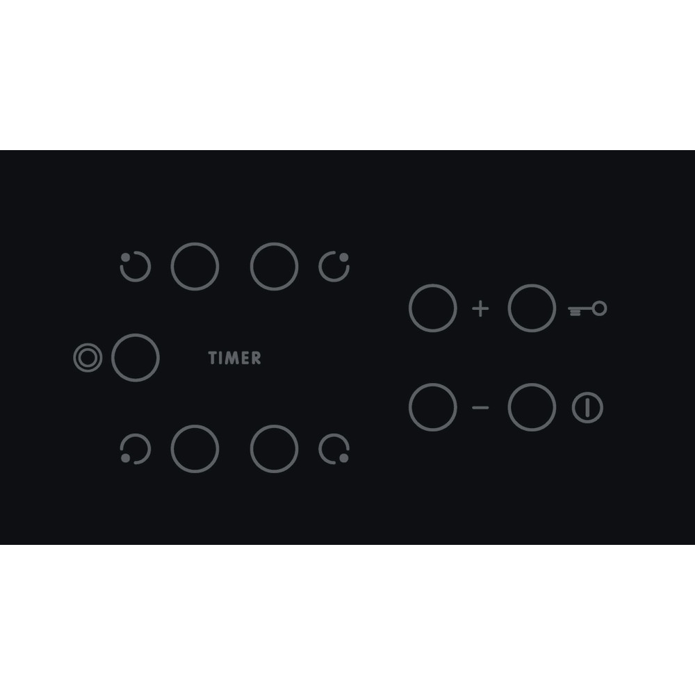 Indesit Ploča za kuhanje RI 260 C Crna Radiant vitroceramic Control panel