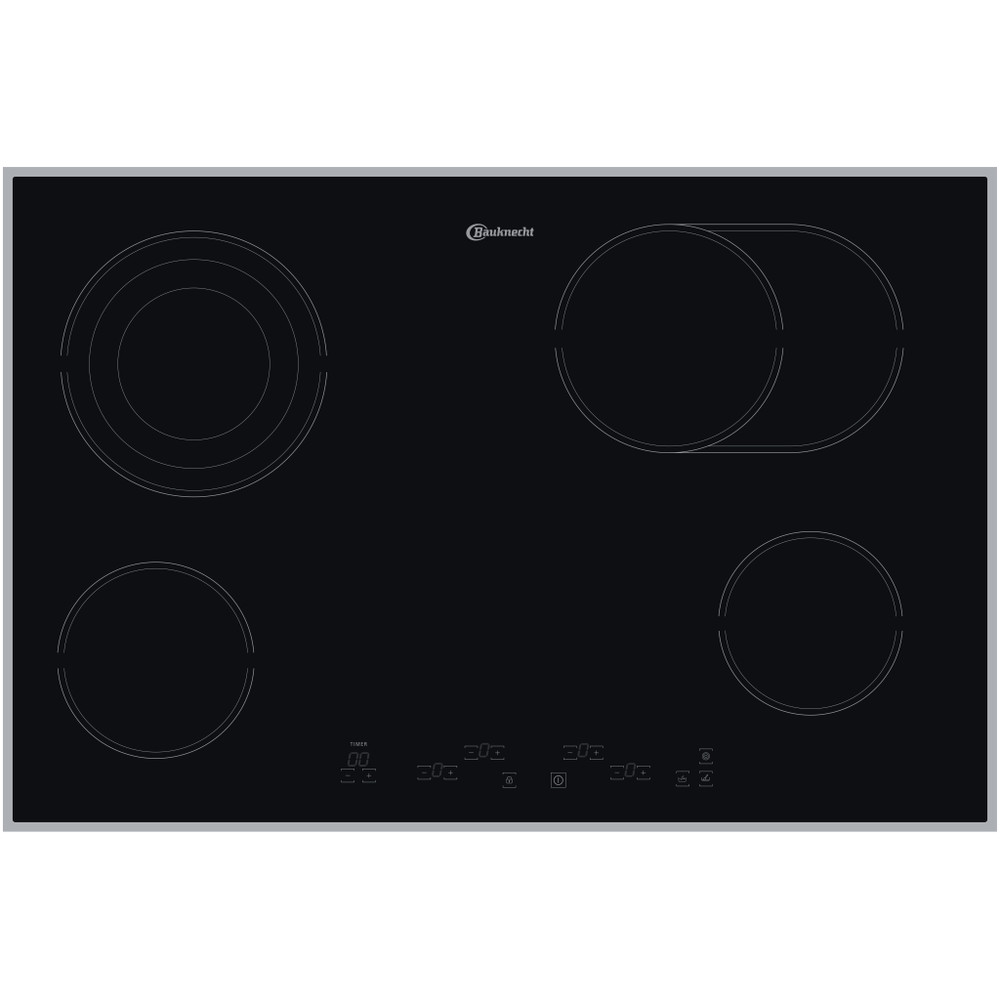 Bauknecht Table de cuisson CTAR 8743/2 IN Noir Radiant vitroceramic Frontal