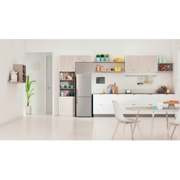 Indesit Koel/vriescombinatie Vrijstaand IB55 532 X ARC 764 Manhattan Gray 2 deuren Lifestyle frontal