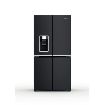 Whirlpool Side-by-side Frittstående WQ9I FO1BX Black Steel Frontal