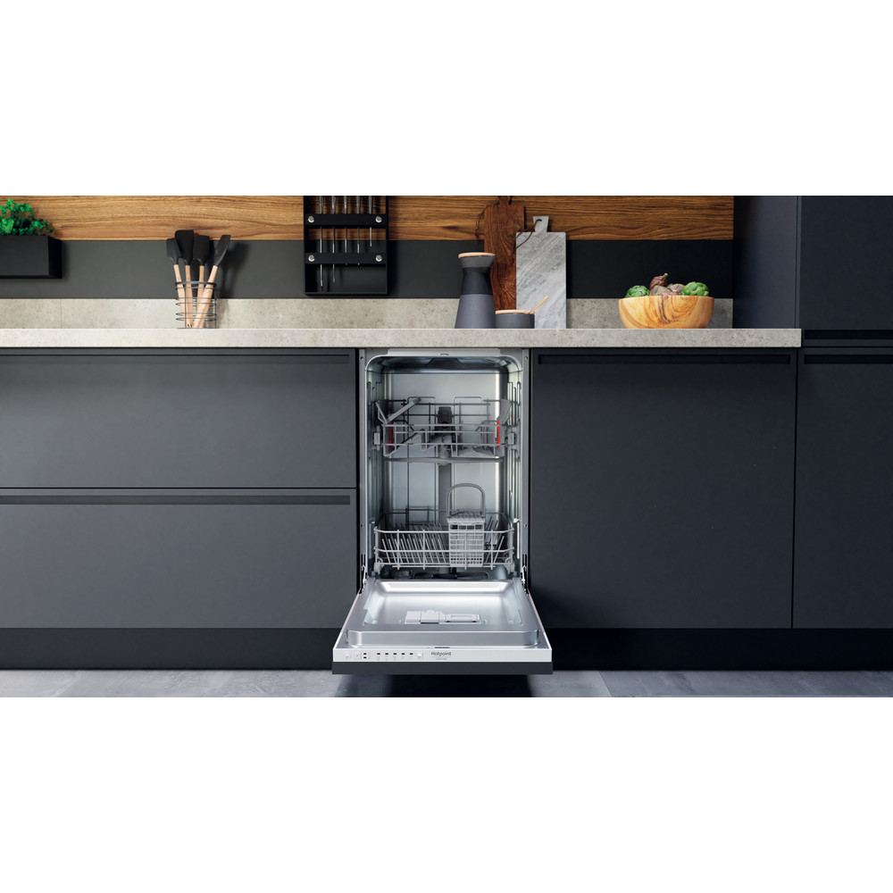 Hotpoint_Ariston Zmywarka Zabudowa HSIE 2B19 W pełni zintegrowany F Lifestyle frontal open