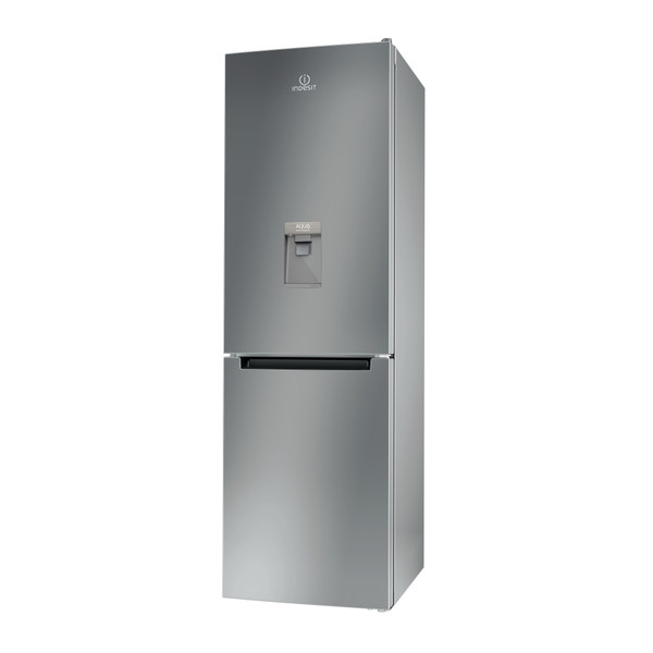 Indesit Kombinacija hladnjaka/zamrzivača Samostojeći LI8 S1E S AQUA Srebrna 2 doors Perspective
