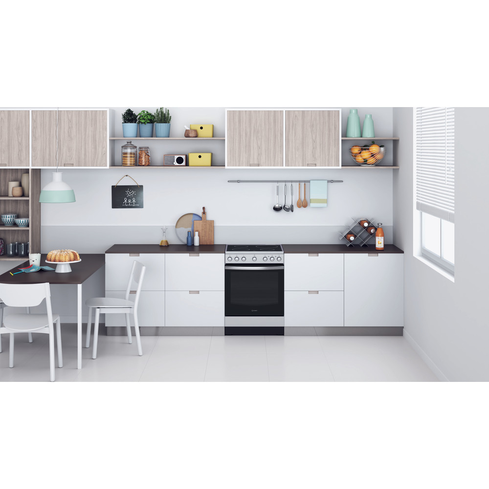 Indesit Standherd IS67V5PCX/E Edelstahloptik Elektro Lifestyle frontal