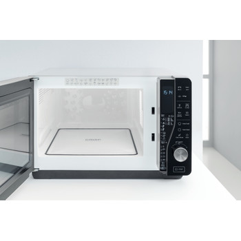 Whirlpool Microondas Libre instalación MWF 427 SL Plata Electrónico 25 MW + Función Grill 800 Lifestyle frontal