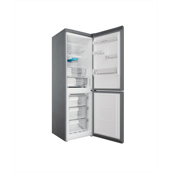 Indesit Hűtő/fagyasztó kombináció Szabadonálló INFC8 TT33X Inox 2 doors Perspective open