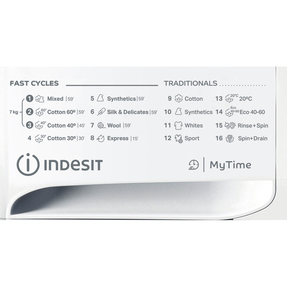 Indesit Perilica za rublje Samostojeći MTWE 71484 WK EE Bijela Prednje punjenje C Program