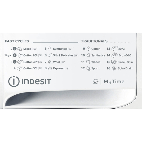 Indesit Perilica za rublje Samostojeći MTWE 71484 WK EE Bijela Prednje punjenje C Program