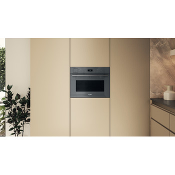 Whirlpool Microgolfoven Inbouw WCT7A9PHTSSG Stardust grey glossy Elektronisch 52 Combimicrogolfoven 950 Lifestyle frontal