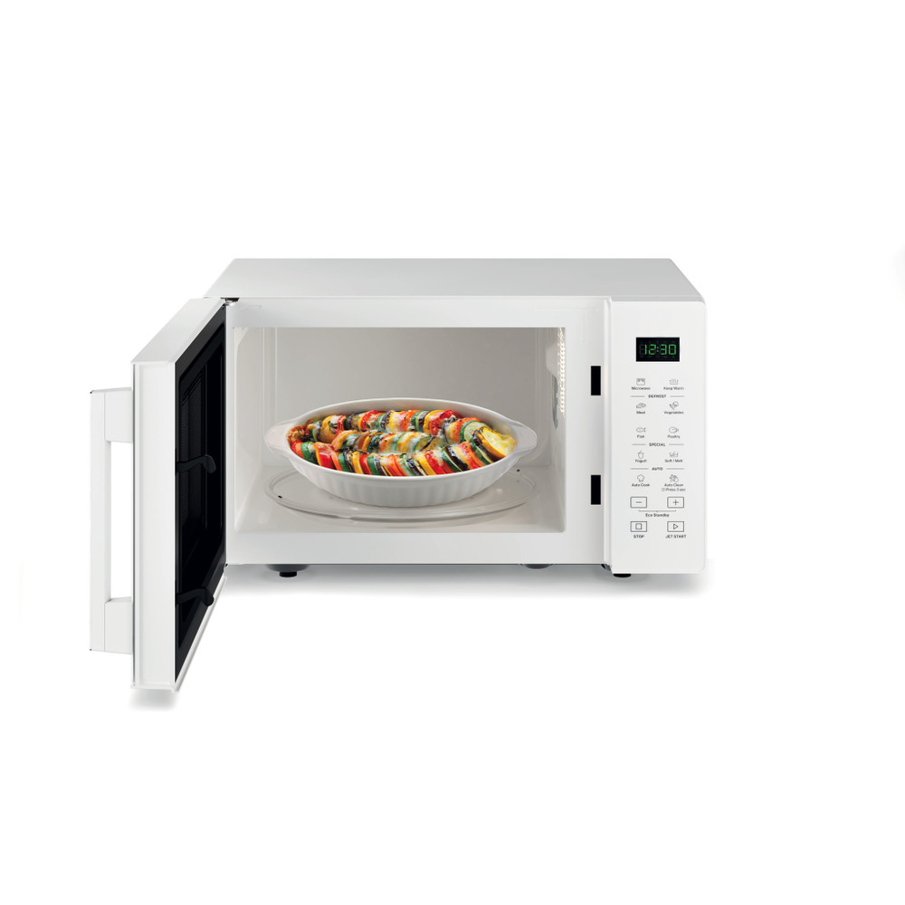 Whirlpool Mikrovågsugn Fristående MWP 251 W White Elektronisk 25 Endast MW 900 Frontal open