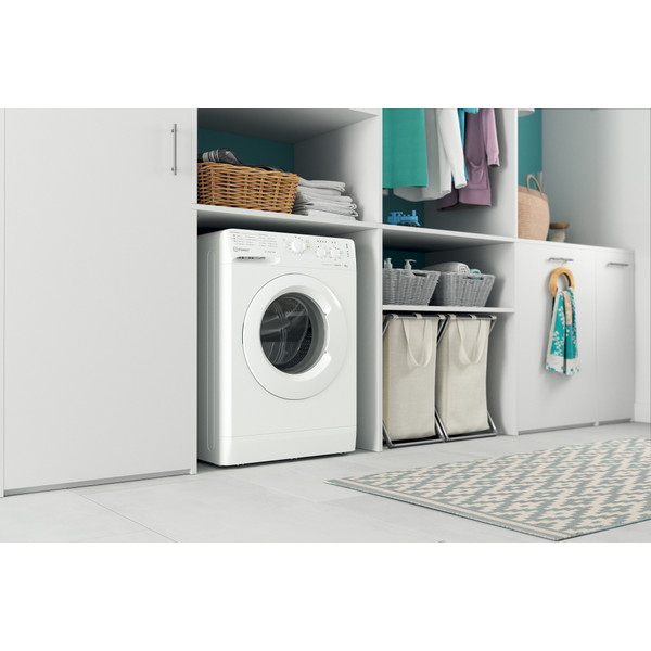 Indesit Washing machine Free-standing MTWC 91495 W UK N White Front loader B Lifestyle perspective