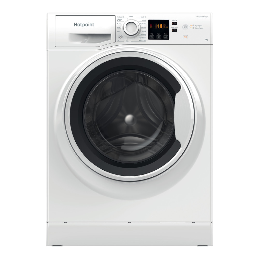 Hotpoint Washing machine Free-standing NSWA 945C WW UK N White Front loader B Frontal