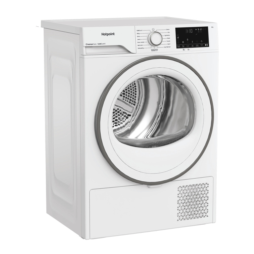 Hotpoint Dryer HHD D80 WW IRE White Perspective