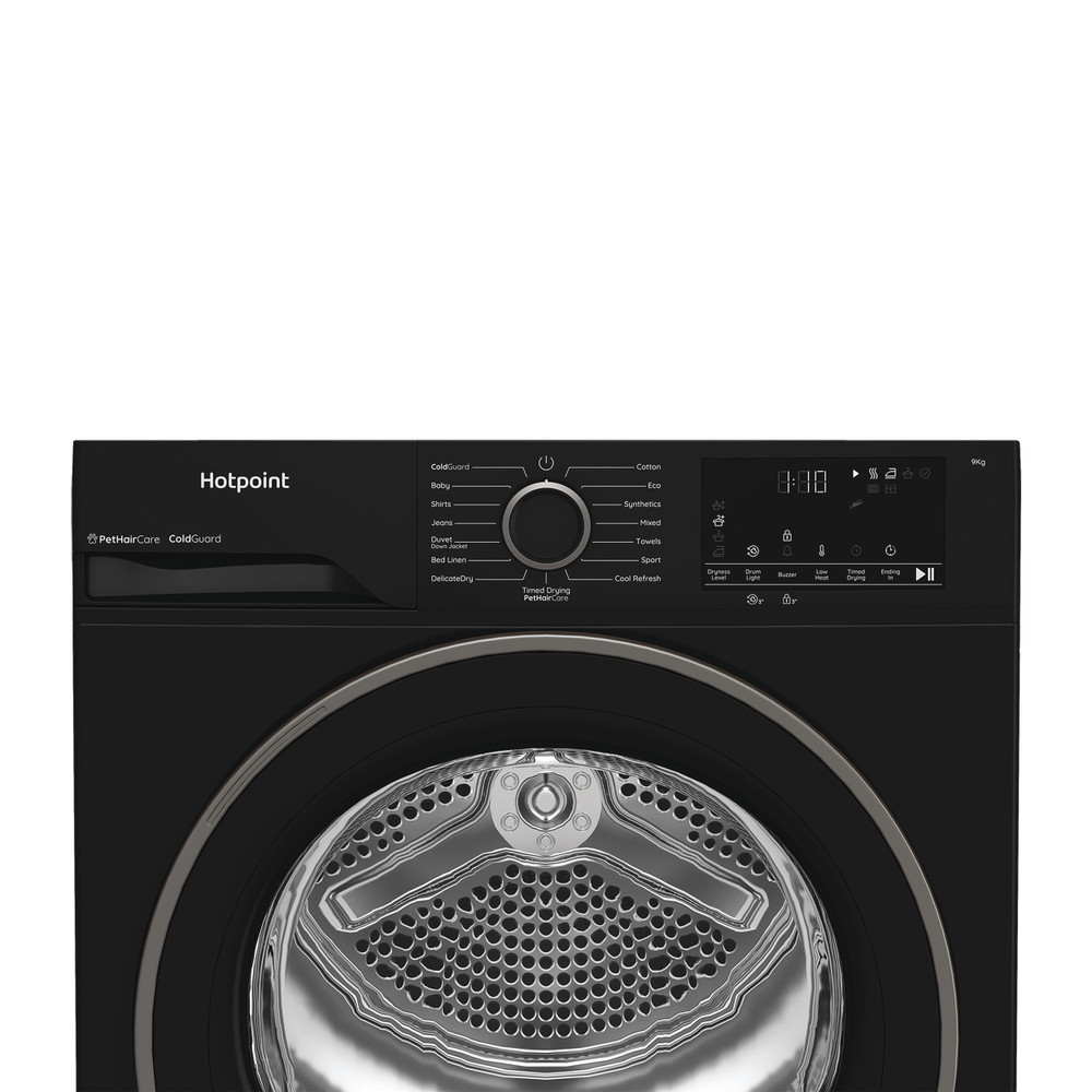 Hotpoint Dryer HHD D90 BB IRE Black Control panel