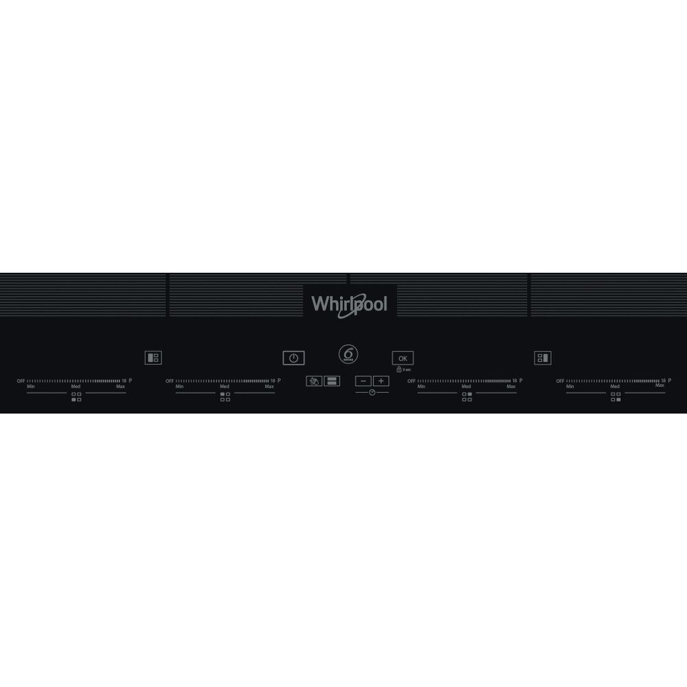 Whirlpool Főzőlap SMO 658C/BT/IXL Fekete Induction vitroceramic Control panel