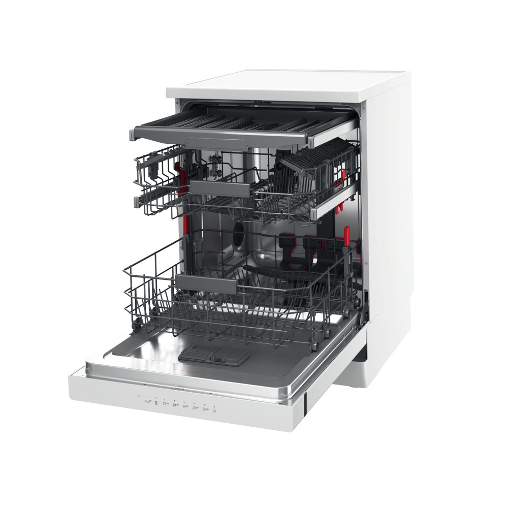 Whirlpool Umývačka riadu Voľne stojace WFC 3C33 PF Voľne stojace D Perspective open