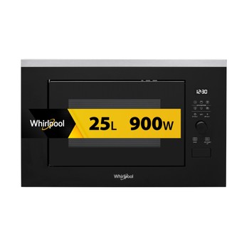 Whirlpool Mikrohullámú sütő Beépíthető WMF250G Rozsdamentes acél Elektromos 25 Mikrohullám+Grill funkció 900 Frontal