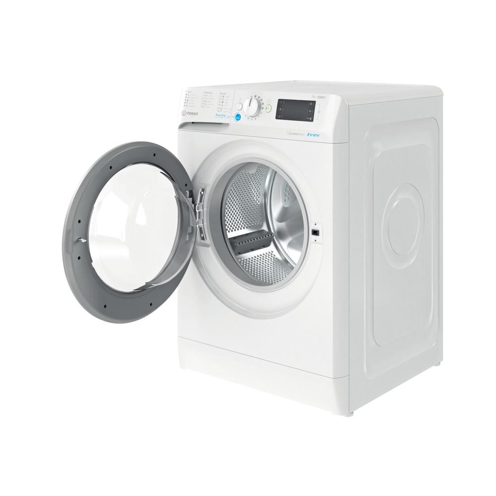 Indesit Perilica za rublje Samostojeći BWE 71283X WS EE N Bijela Prednje punjenje D Perspective open