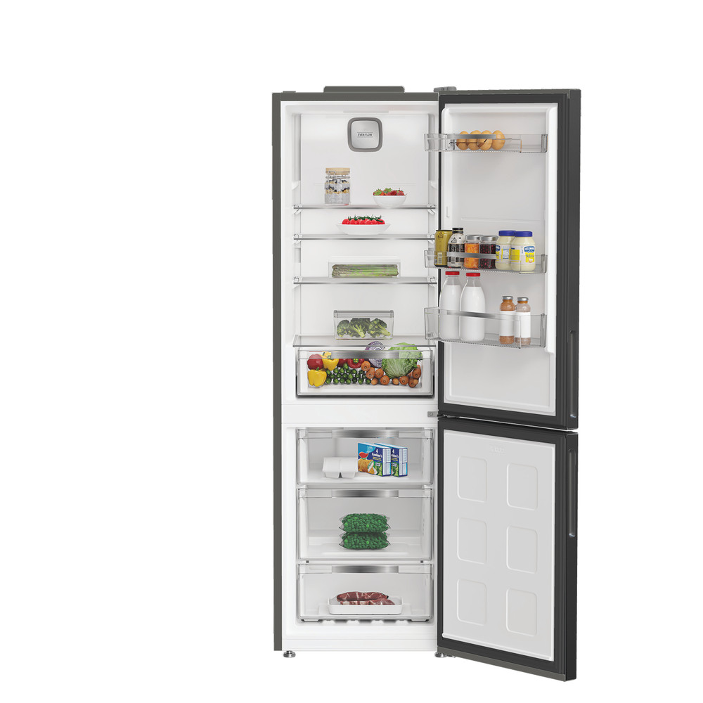 Hotpoint Fridge-Freezer Combination Free-standing HPK 26363 XBR5UK Black 2 doors Lifestyle frontal open