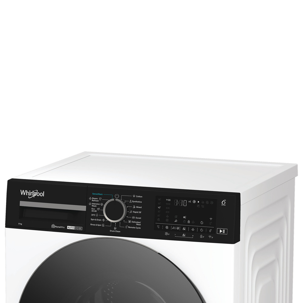 Whirlpool Mosógép Szabadonálló WPM 912W ADS EE Fehér Elöltöltős A Lifestyle control panel