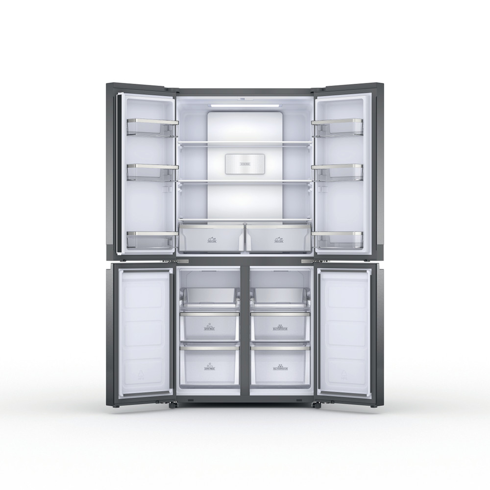 Hotpoint_Ariston Side-by-Side Livre Instalação HAQ9 E2L EF Inox Look Frontal open