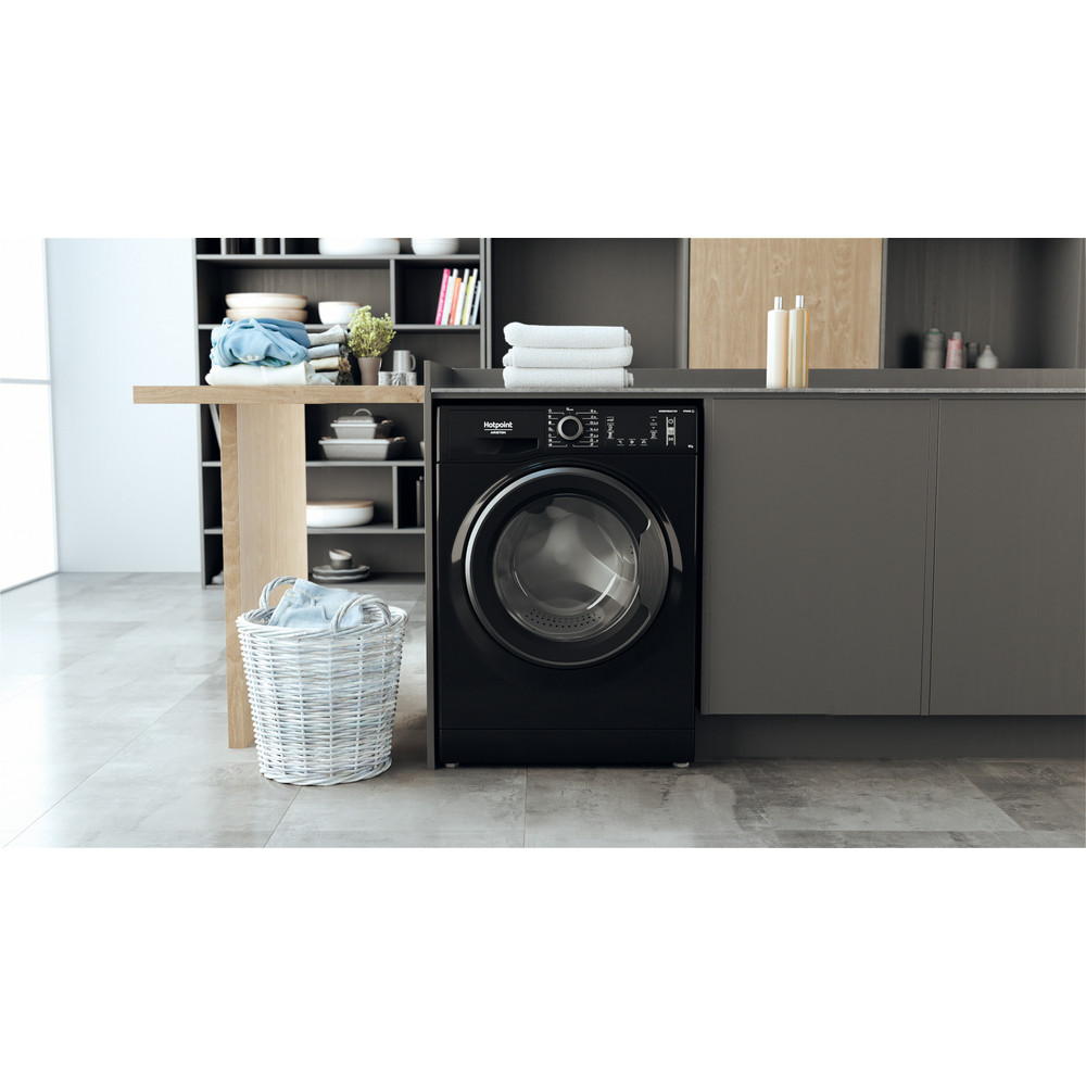 Hotpoint_Ariston Maşină de spălat rufe Neincorporabil NLCD 946 BS A EU N Negru Încărcare frontală A Lifestyle frontal