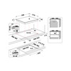 Indesit Placa ING 61T/BK 1 Preto Gás Technical drawing
