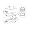 Indesit Μονάδα εστιών ING 61T/BK 1 Μαύρο Αερίου Technical drawing