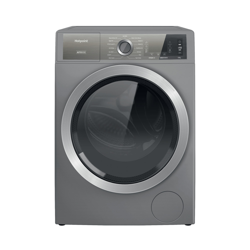 Hotpoint Washing machine Free-standing H8 W046SB UK Silver Front loader A Frontal