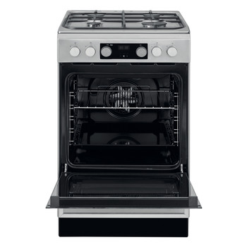 Whirlpool Tűzhely WS5G8CHX/E Inox Gáz Frontal open