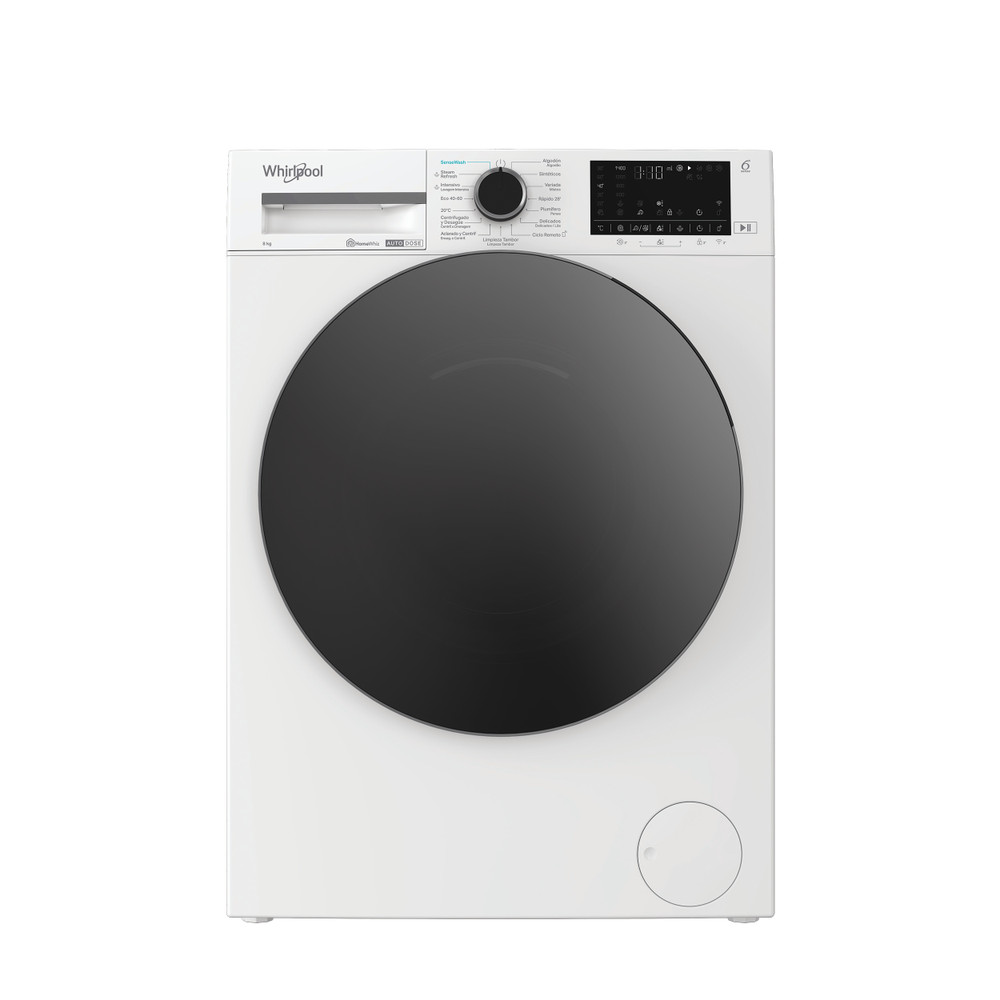 Whirlpool Lavadora Libre instalación WAPM 87W ADS SPT Blanco Cargador frontal A Frontal