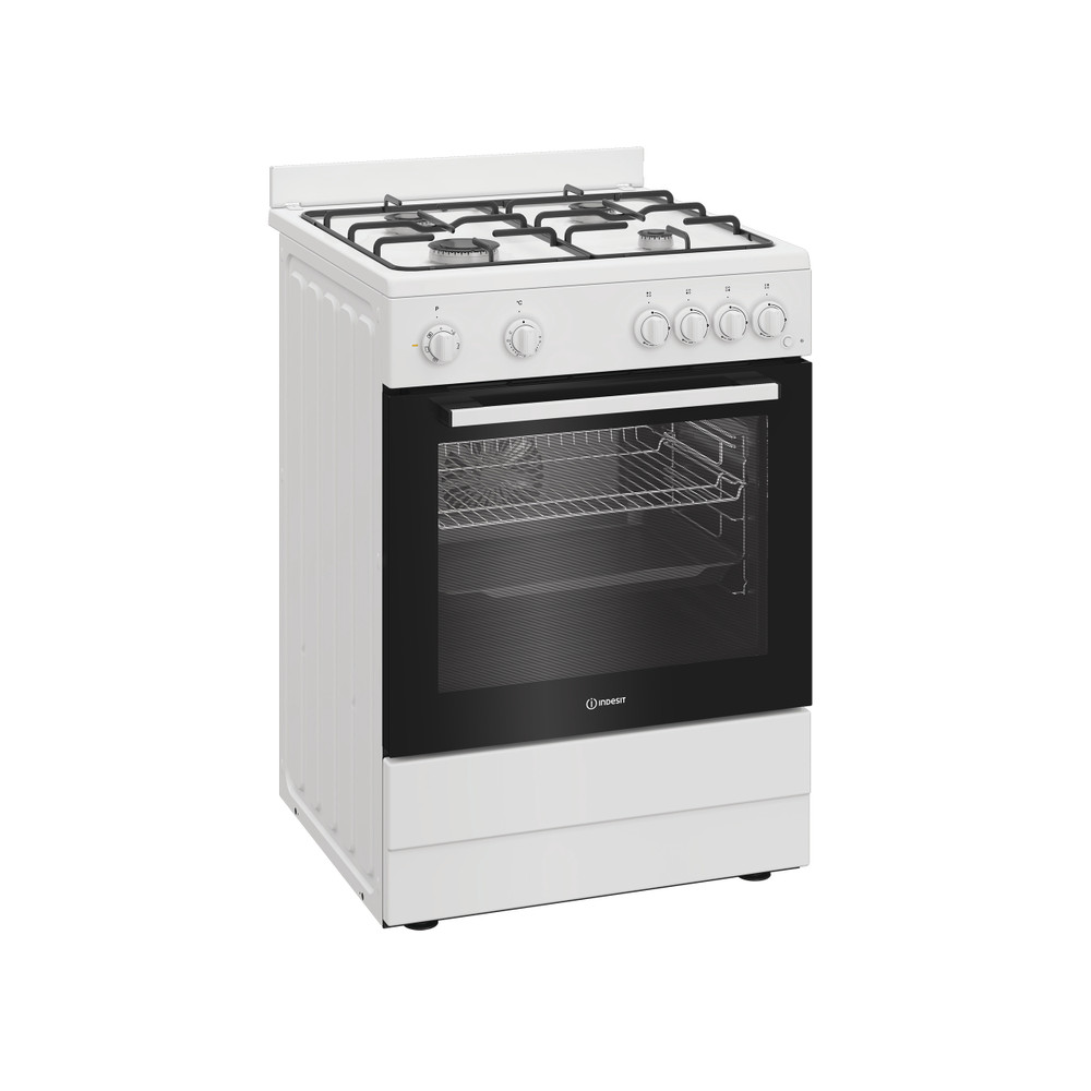 Indesit Plīts I6G5KCW Balts Gāzes Perspective