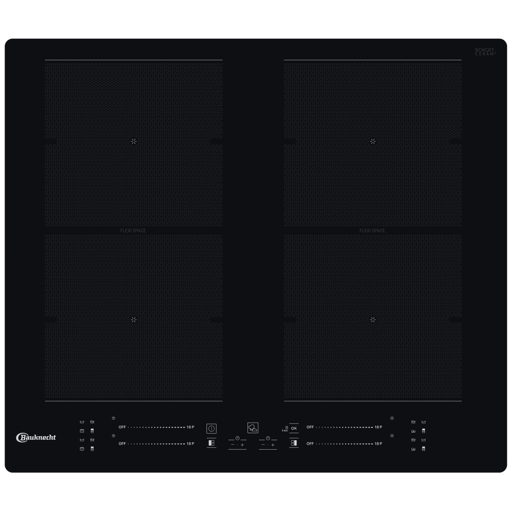 Bauknecht Kochfelder BS 1260F NE Schwarz Induction vitroceramic Frontal