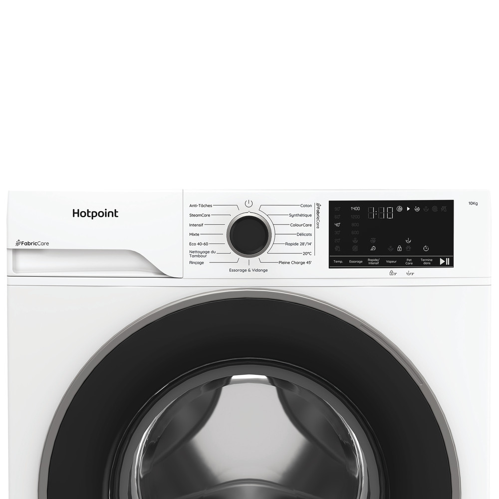 Hotpoint Lave-linge Pose-libre HB 103 CARE FR Blanc Lave-linge frontal A Control panel
