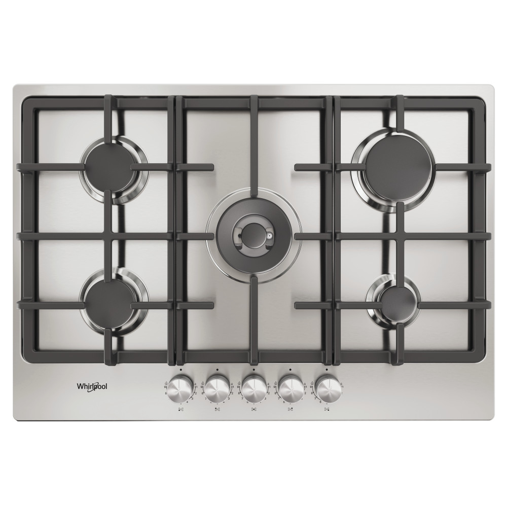 Whirlpool Kookplaat TKRL 761 IX K Inox Gas Frontal top down