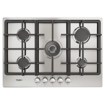 Whirlpool Table de cuisson TKRL 761 IX K Inox Gaz Frontal top down