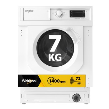 Whirlpool Maşină de spălat rufe Încorporabil BI WMWG 71483E EU N Alb Încărcare frontală D Perspective